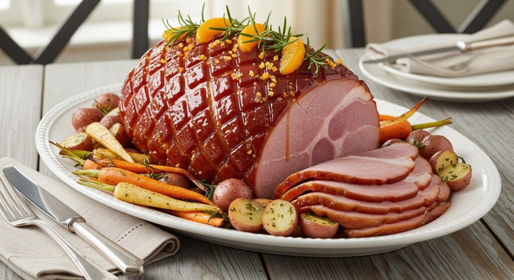 Leo :Honey-Glazed Ham Dish